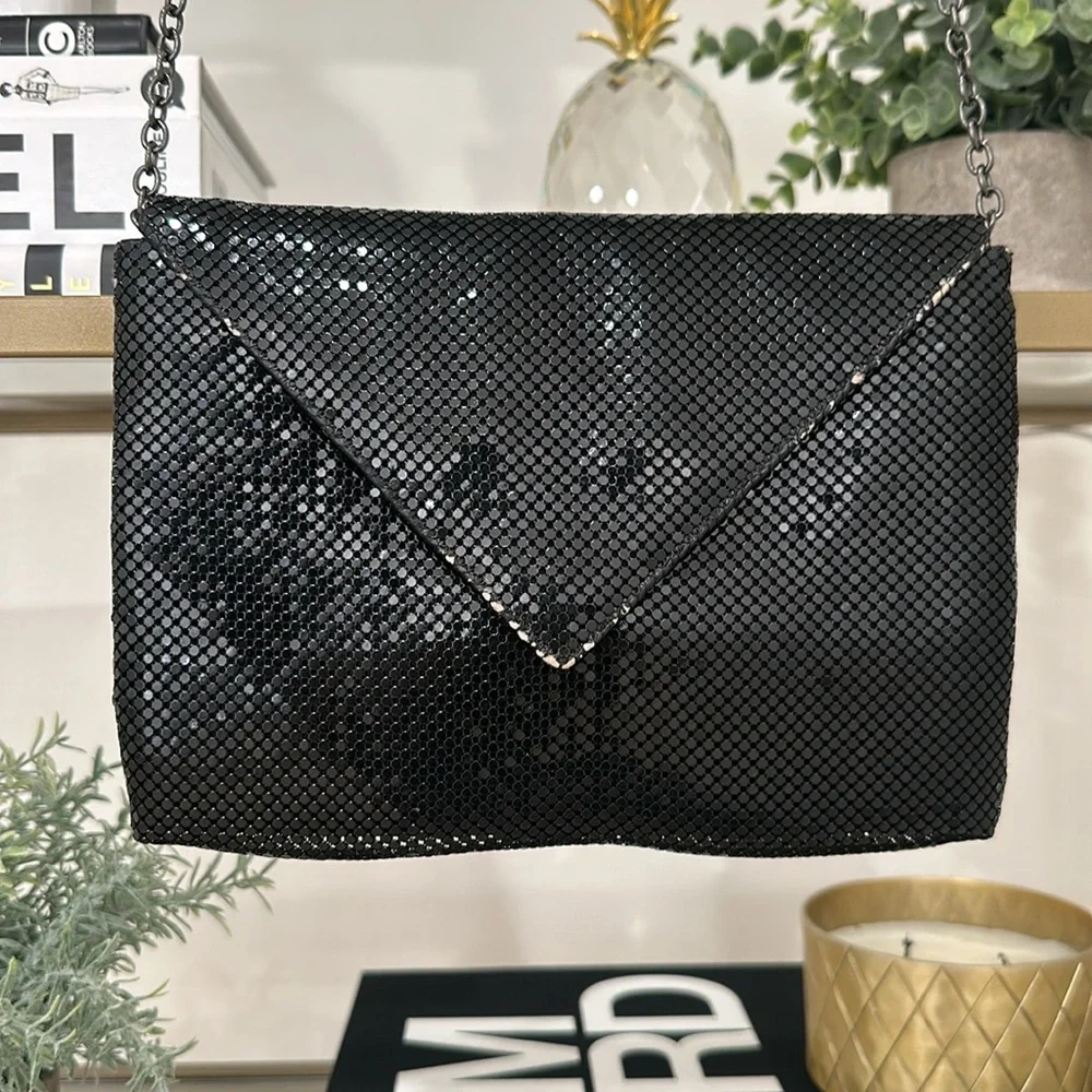 Black envelope crossbody bag